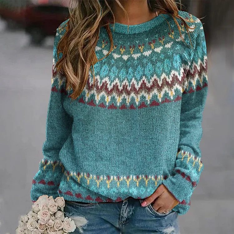 Cozy Nordic Knit Sweater Inspired by Iceland