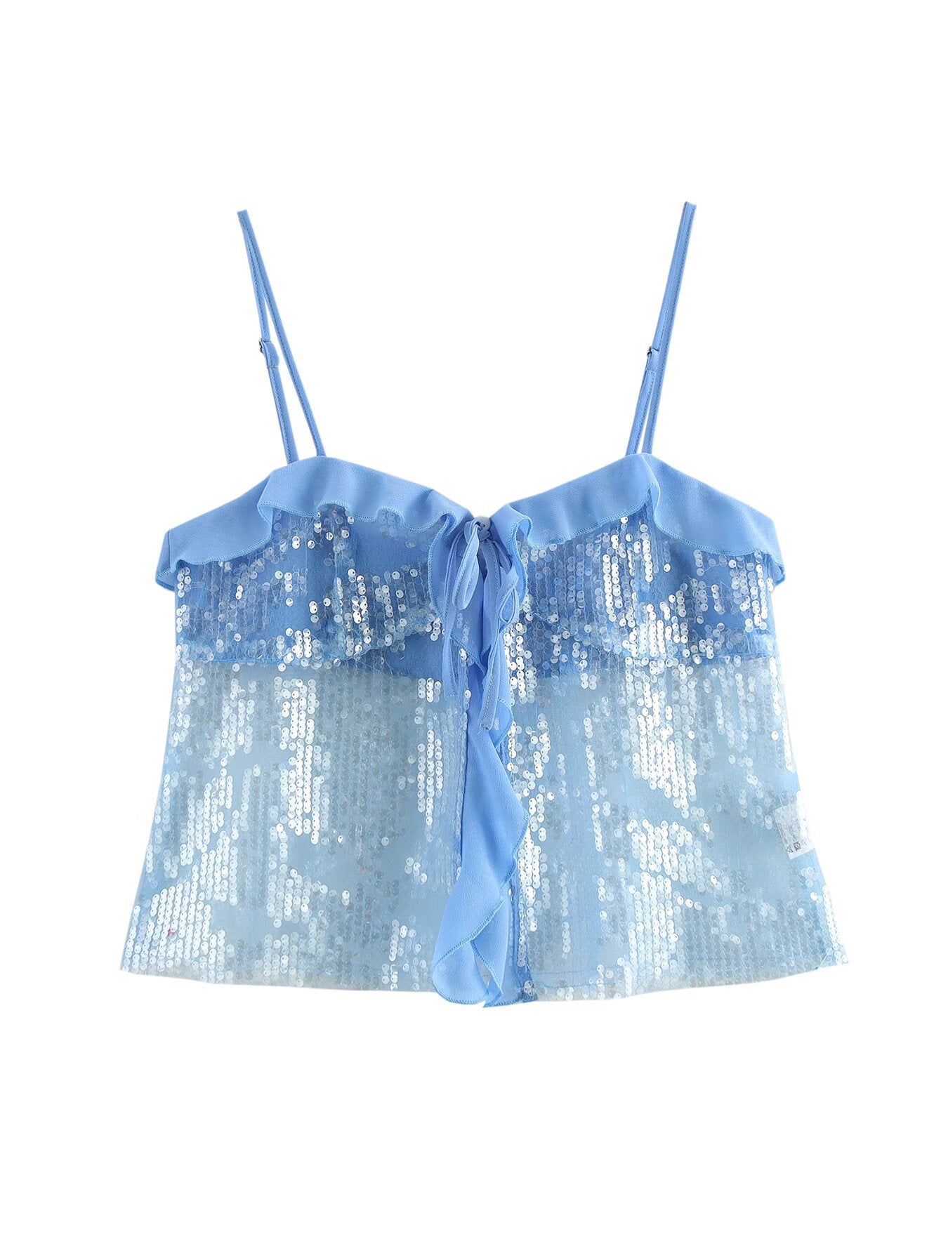 Jolene | Spaghetti Strap Sequin Top