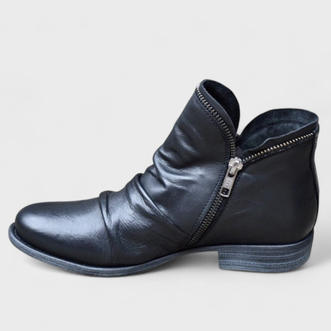 HANNAH – LUXE LEATHER ANKLE BOOTS
