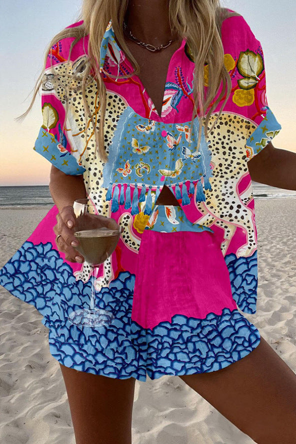 Belina™ | Short Linen Sets with Butterfly Motif