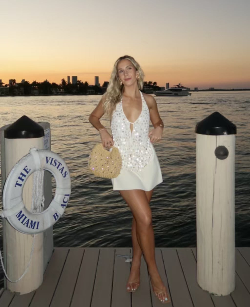 Armilyn | Sequin Halter Top