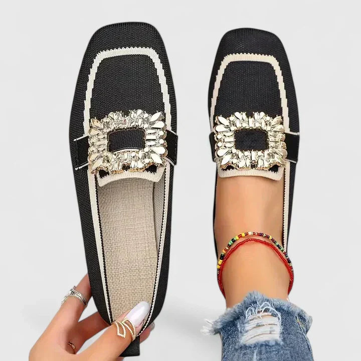 CAMILLE – GLAM CRYSTAL BUCKLE LOAFERS