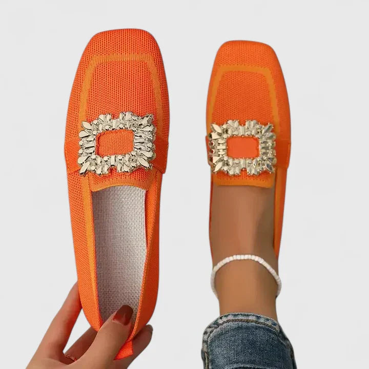 CAMILLE – GLAM CRYSTAL BUCKLE LOAFERS