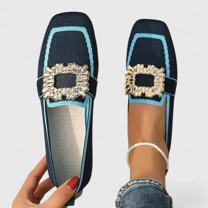 CAMILLE – GLAM CRYSTAL BUCKLE LOAFERS