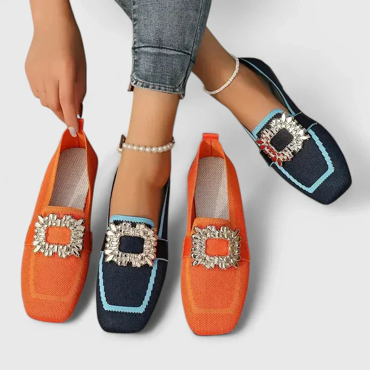 CAMILLE – GLAM CRYSTAL BUCKLE LOAFERS