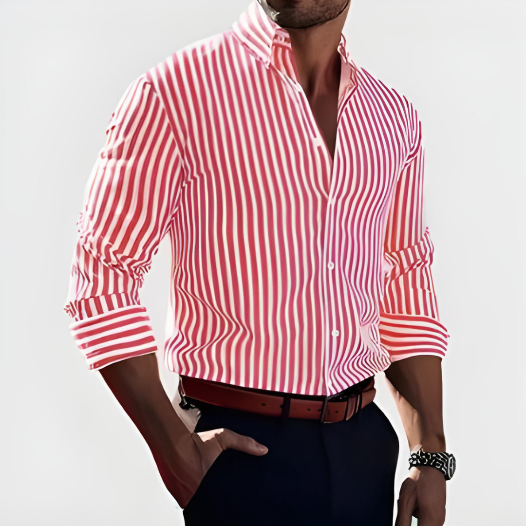 TROY – CLASSIC STRIPE BUTTON-UP SHIRT