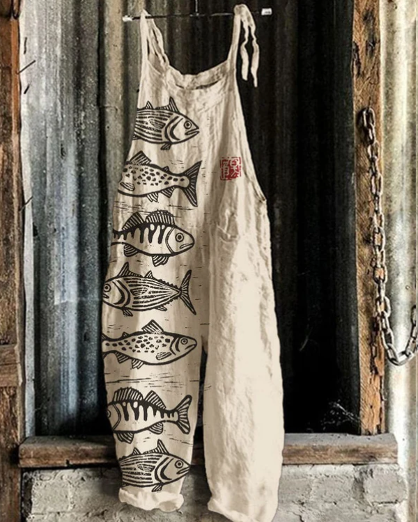 Vintage Floral Jumpsuit - Elegant Comfort for Women, Effortless Style
