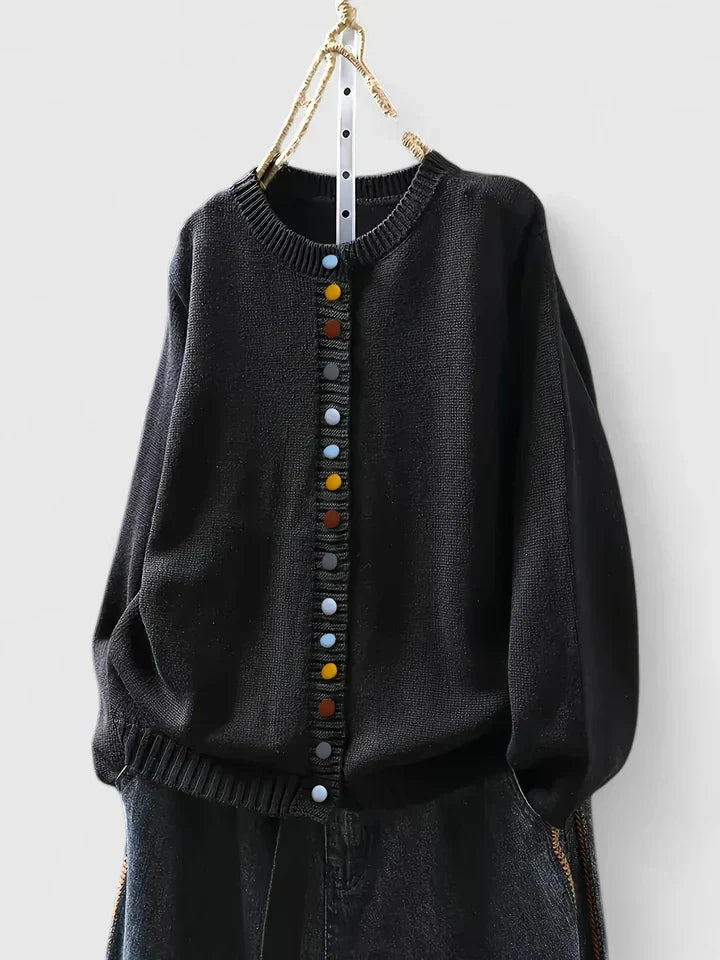 MAYA – COLOR BUTTON CARDIGAN