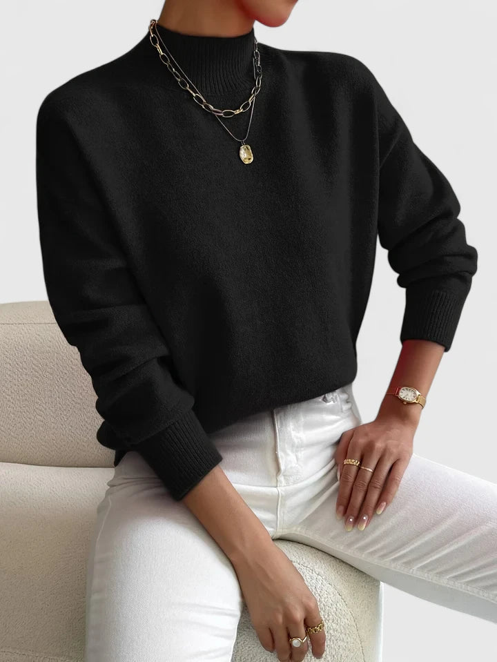 MARIA – ELEGANT MOCK NECK SWEATER
