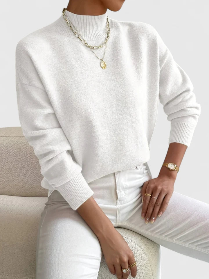 MARIA – ELEGANT MOCK NECK SWEATER