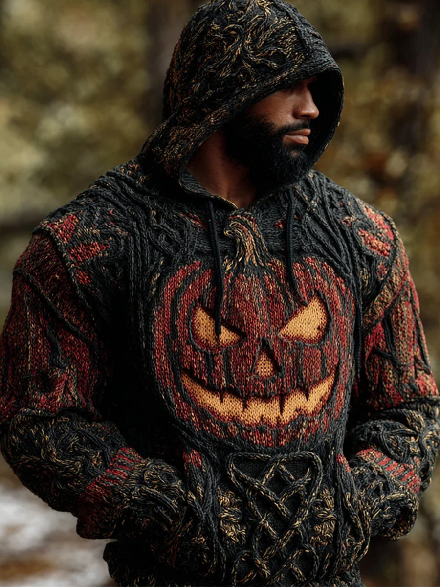 Men's Halloween print hooded sweatshirt